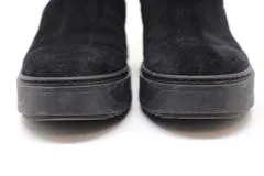 LOUIS VUITTON　ルイヴィトン　ムートンブーツ　スノードロップライン　レディース35　ブラック　スエード　2147100487756　【432】