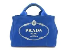 PRADA プラダ カナパ ミニ ブルー キャンバス BN2439【430】2148103664182