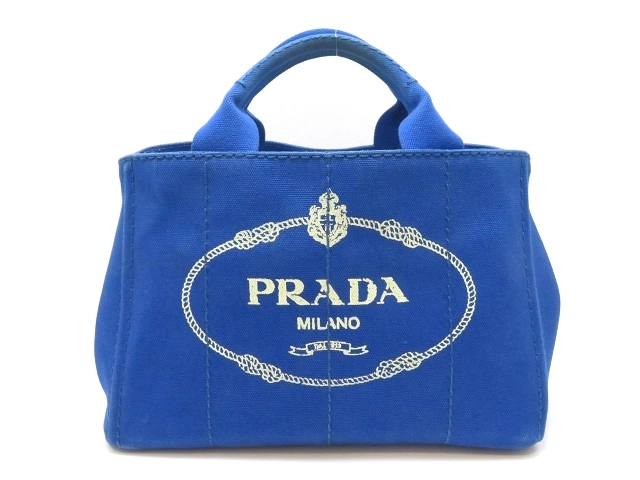 PRADA プラダ カナパ ミニ ブルー キャンバス BN2439【430】2148103664182