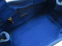 PRADA プラダ カナパ ミニ ブルー キャンバス BN2439【430】2148103664182