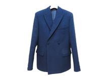 DIOR　ディオール　ツイードジャケット　メンズ46　ネイビー　ウール　023C261F6084　2120000338021　【432】