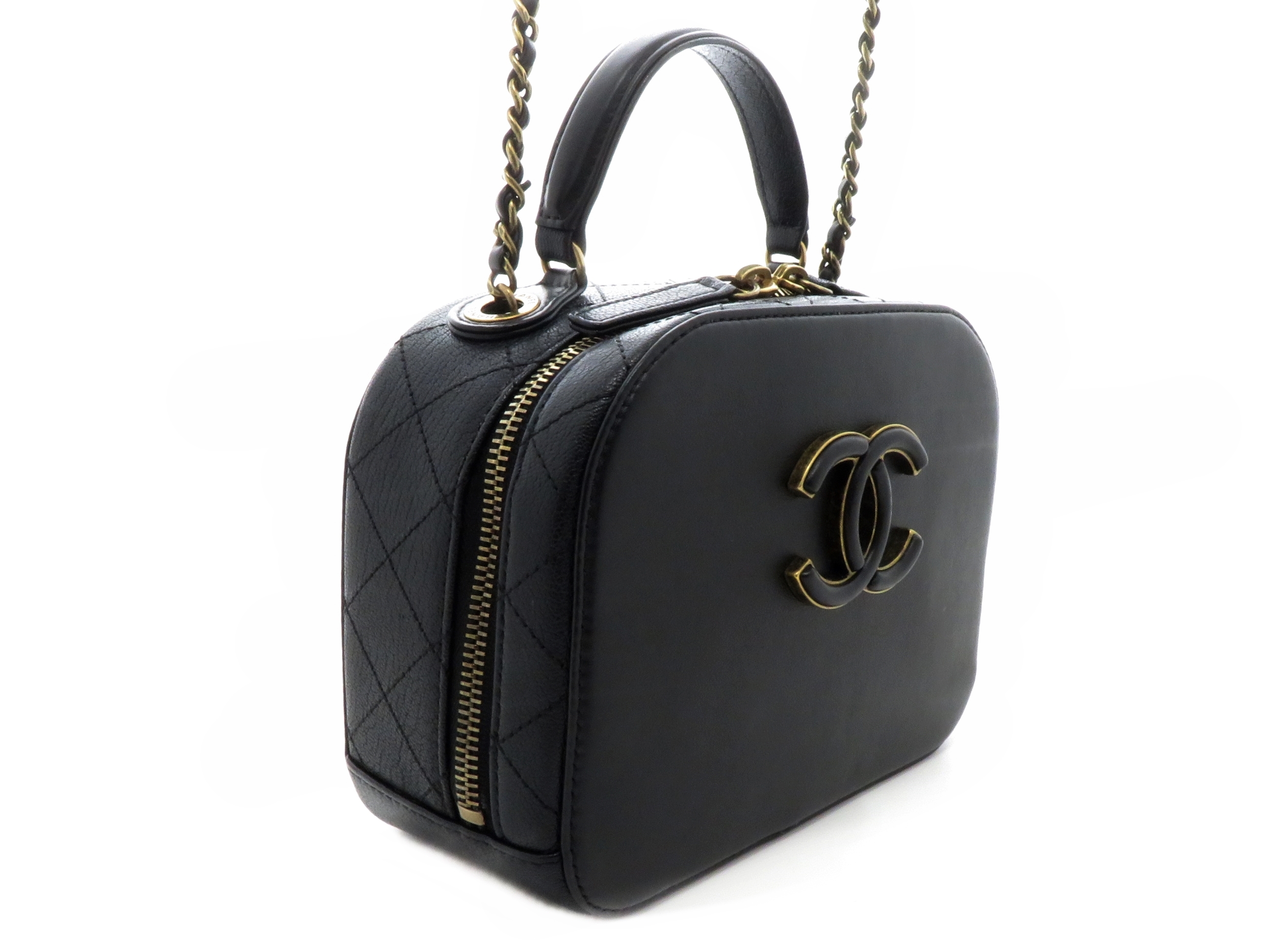 CHANEL シャネル マトラッセ 2way チェーンショルダー ブラック 【437