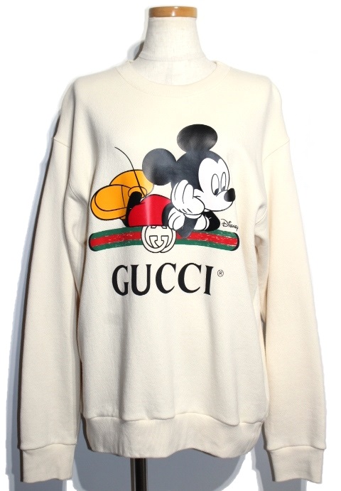 Gucci グッチ オーバーサイズ スウェットシャツ レディースs Disney X Gucci アイボリー コットン xjb8c 0 の購入なら 質 の大黒屋 公式