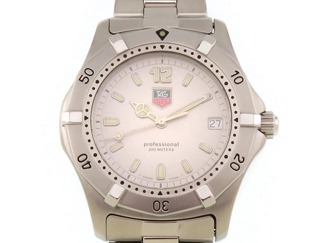 TAG HEUER タグホイヤー プロフェッショナル 2000 WK1112 シルバー文字盤 ステンレススチール クオーツ メンズ時計 2148103906107【207】