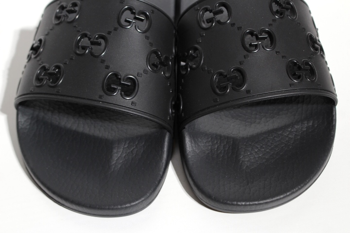 美品　グッチ GUCCI 575957 GG ラバー サンダル レッド メンズ GUCCI グッチ パーフォレーテッドGG ラバースリッポン サンダル