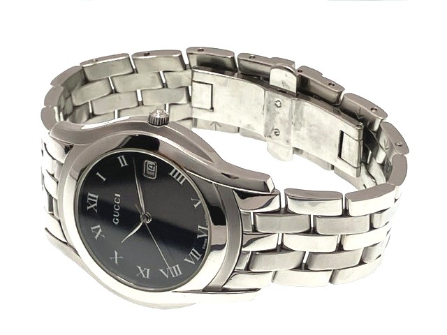 Gucci ブラック 腕時計 - 5500M YA055302 GUCCI グッチ 腕時計 5500M YA055302 ステンレススチール