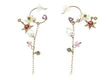 JEWELRY　ノンブランドジュエリー 　ピアス　K18/K10イエローゴールド　マルチストーン　約2.0g【430】2147100551815