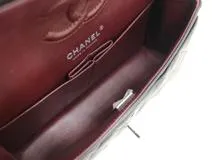 CHANEL シャネル マトラッセＷフラップ23 ショルダーバッグ ブラック SV シルバー金具 ラムスキン 2120000302459【200】