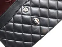 CHANEL シャネル マトラッセＷフラップ23 ショルダーバッグ ブラック SV シルバー金具 ラムスキン 2120000302459【200】