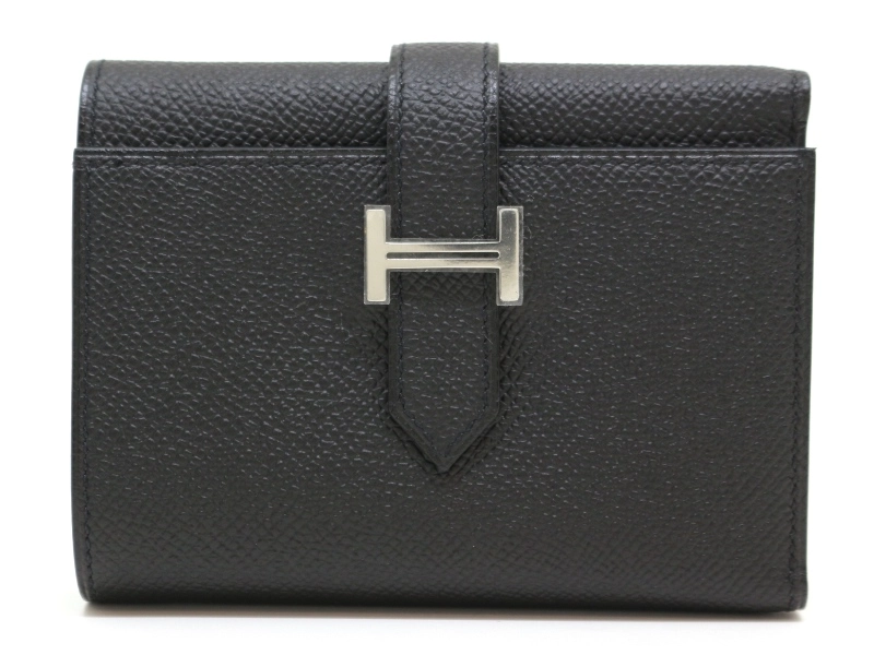 HERMES エルメス ベアンコンビネ 三つ折り財布 ブラック SV シルバー金具 2120000294921【200】  の購入なら「質」の大黒屋（公式）