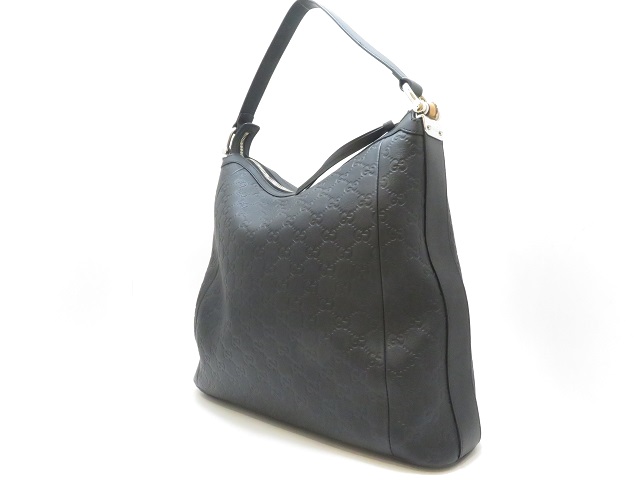 GUCCI グッチ グッチシマ バンブー ワンショルダー ブラック
