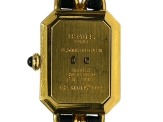 CHANEL スイス製 プルミエール CHANEL シャネル プルミエール ブラックゴールド レザー スイス