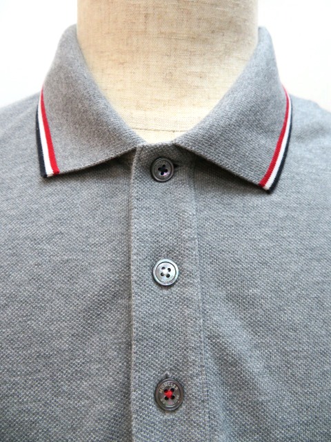 MONCLER グレー ポロシャツ XL グレー ポロシャツ : Tシャツ＆ポロシャツ 向けの メンズ