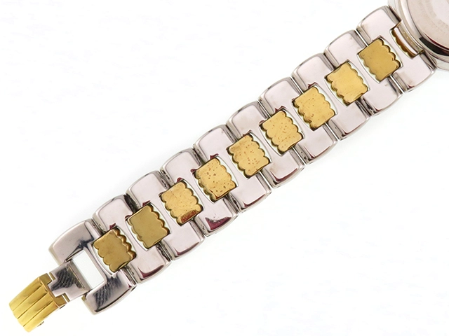 DIOR　ディオール　オクタゴン  コンビ   スウィングウォッチ　48.203　GP/ステンレススチール　ホワイト文字盤　クオーツ  レディース時計　2120000334504【207】