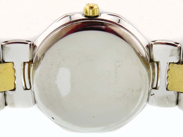 DIOR　ディオール　オクタゴン  コンビ   スウィングウォッチ　48.203　GP/ステンレススチール　ホワイト文字盤　クオーツ  レディース時計　2120000334504【207】