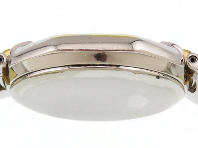 DIOR　ディオール　オクタゴン  コンビ   スウィングウォッチ　48.203　GP/ステンレススチール　ホワイト文字盤　クオーツ  レディース時計　2120000334504【207】