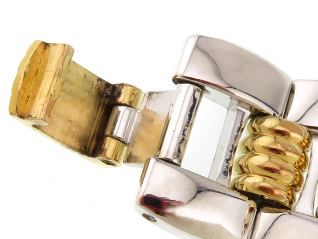 DIOR　ディオール　オクタゴン  コンビ   スウィングウォッチ　48.203　GP/ステンレススチール　ホワイト文字盤　クオーツ  レディース時計　2120000334504【207】