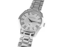 EMPORIO ARMANI エンポリオ アルマーニ シルバー文字盤 クオーツ AR