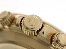N番 ROLEX ロレックス 腕時計 コスモグラフ デイトナ 16518G 8Pダイヤモンドホワイト文字盤 逆6 K18イエローゴールド/クロコベルト 自動巻き【472】SJ