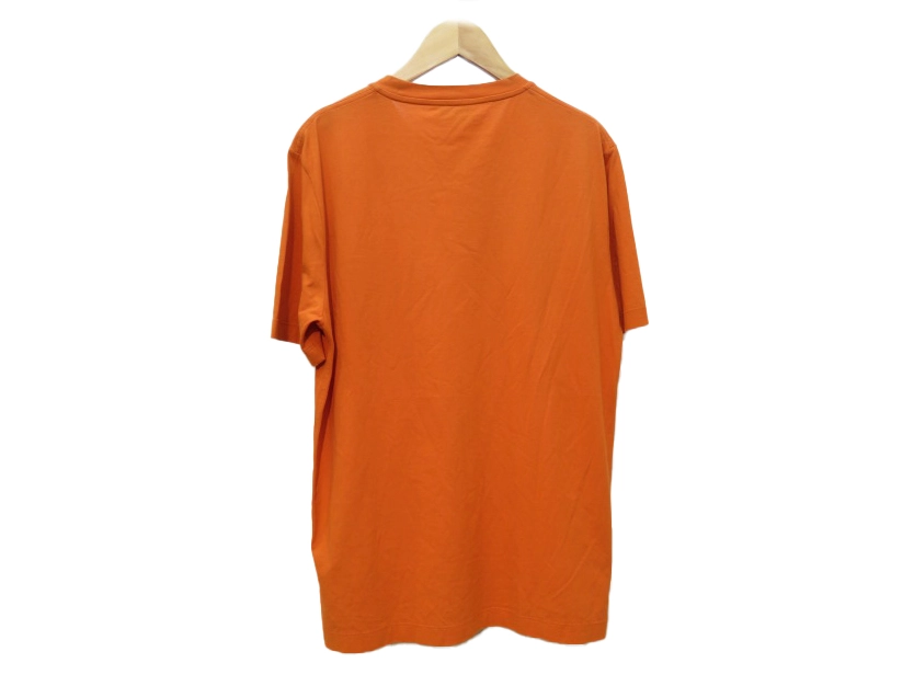 HERMES　エルメス　Tシャツ　メンズXS　オレンジ　コットン　2148103896347　【432】