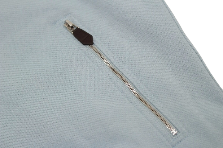 HERMES エルメス 衣類 テディジャケット メンズM ライトブルー コットン （2143000667953）【432】