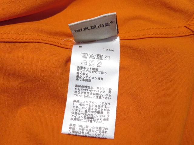 HERMES　エルメス　Tシャツ　メンズXS　オレンジ　コットン　2148103896347　【432】