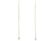 JEWELRY　ジュエリー　ピアス　K18　透明石　約0.9g　2120000342639【207】