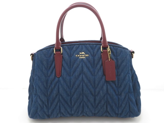 COACH✨ショルダーバッグ　ハンドバッグ　デニム　レザー　チェーン　67473 COACH✨ショルダーバッグ ハンドバッグ デニム レザー チェーン