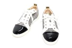 Christian Louboutin　ルブタン　靴　スニーカー　レディース36　シルバー　グリッター　エナメル　2166000051980　【200】