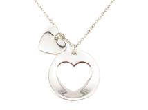 Tiffany　ティファニー　ネックレス　ステンシルハートネックレス　シルバー　約2.7g【207】2148103914645