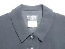CHANEL シャネル 半袖ワンピース レディース38 ブラック ウール