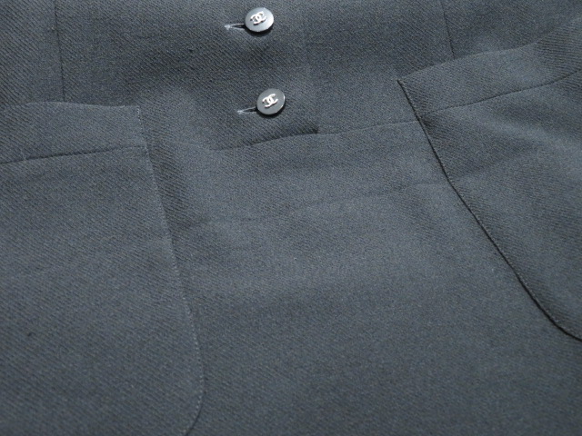 CHANEL シャネル 半袖ワンピース レディース38 ブラック ウール