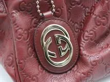 GUCCI グッチ ハンドバック/トートバック スーキー グッチシマ カーフ ボルドー  211944【472】YY