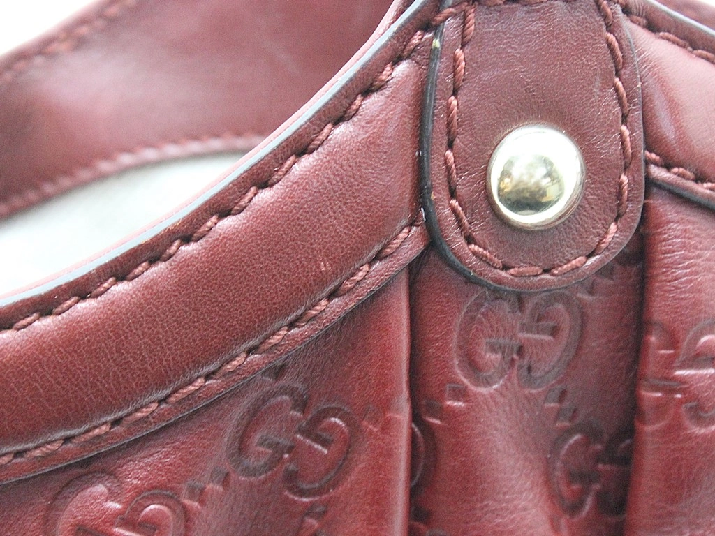GUCCI グッチ ハンドバック/トートバック スーキー グッチシマ カーフ ボルドー  211944【472】YY