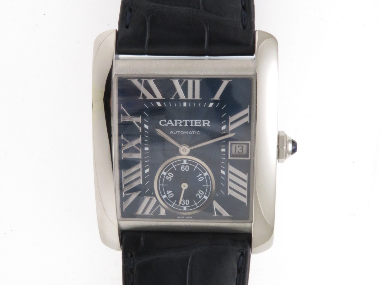 Cartier カルティエ タンクMC WSTA0010 自動巻き ネイビー/青