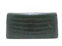 BOTTEGA VENETA ボッテガ・ヴェネタ ＺＩＰ長財布 モスグリーン クロコ 230505【430】 2143400192437  の購入なら「質」の大黒屋（公式）