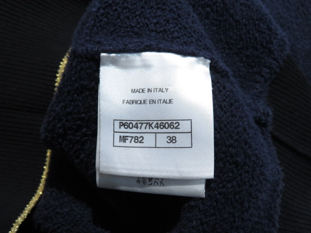 CHANEL シャネル カーディガン レディース38 ネイビー コットン P60477K46062 MF782 2148103931871 【432】