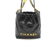 CHANEL　シャネル　バッグ　CHANEL22　ミニ2WAYバッグ　AS3980　ブラック/GP　レザー【431】2148103967962