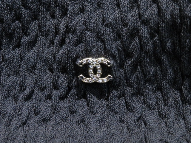 CHANEL　シャネル　ニットワンピース　レディース38　ブラック　コットン　2143000730138　【432】
