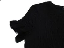 CHANEL　シャネル　ニットワンピース　レディース38　ブラック　コットン　2143000730138　【432】