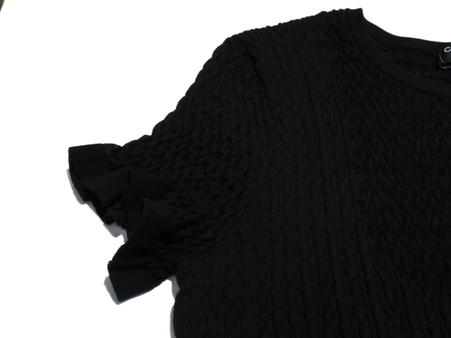 CHANEL　シャネル　ニットワンピース　レディース38　ブラック　コットン　2143000730138　【432】
