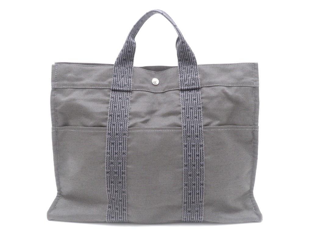 HERMES　ライトグレー キャンバス トートバッグ 楽天市場】エルメス【Hermes】ガーデンパーティーPM グレー 布