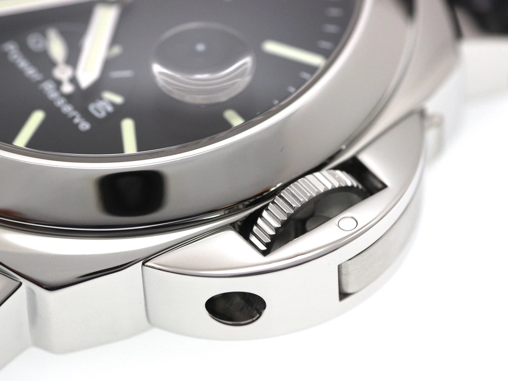 PANERAI パネライ 腕時計 ルミノール パワーリザーブ PAM00090 ブラック文字盤 ステンレス／ラバーベルト 自動巻 2007年並行品【472】SJ