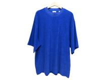 BURBERRY　バーバリー　パイルTシャツ　メンズM　ブルー　コットン　8081234　2148103919244　【432】