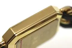 CHANEL シャネル 腕時計 プルミエールXL H0001 ゴールドメッキ/革 ブラック文字盤 XLサイズ クオーツ【472】SJ