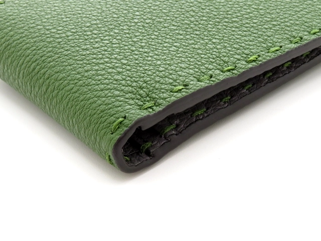 FENDI　フェンディ　財布　セレリア　2つ折財布　グリーン　グレー　レザー　7M0194　2146000399671　【437】