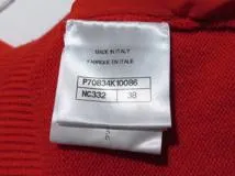 CHANEL　シャネル　ロゴパールビジューニット　レディース38　レッド　カシミヤ　P70834K10086 NC332　2148103931888　【432】