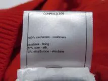 CHANEL　シャネル　ロゴパールビジューニット　レディース38　レッド　カシミヤ　P70834K10086 NC332　2148103931888　【432】