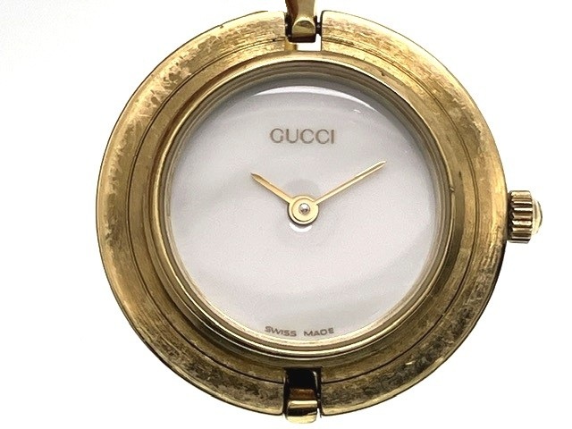 GUCCI ゴールド チェンジベル けんけん GUCCI グッチ チェンジベゼル レディース腕時計 チェーンベルト