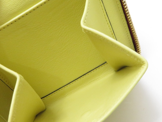 LOEWE ロエベ 二つ折り財布 レッド/イエロー レザー 【430 LOEWE ロエベ 二つ折り財布 レッド/イエロー レザー 【430